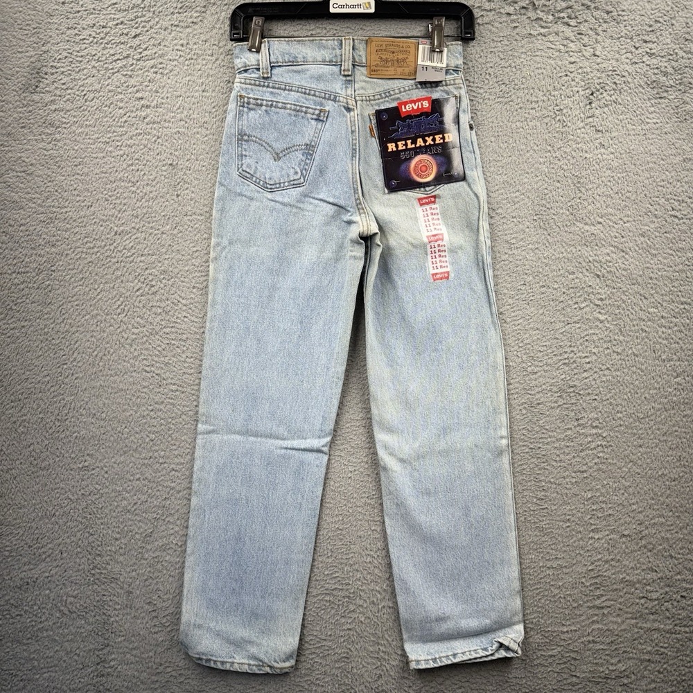 VTG Levis 550 Jeans Womens Blue Relaxed Tapered Fit Orange Tab Denim 11 Slim